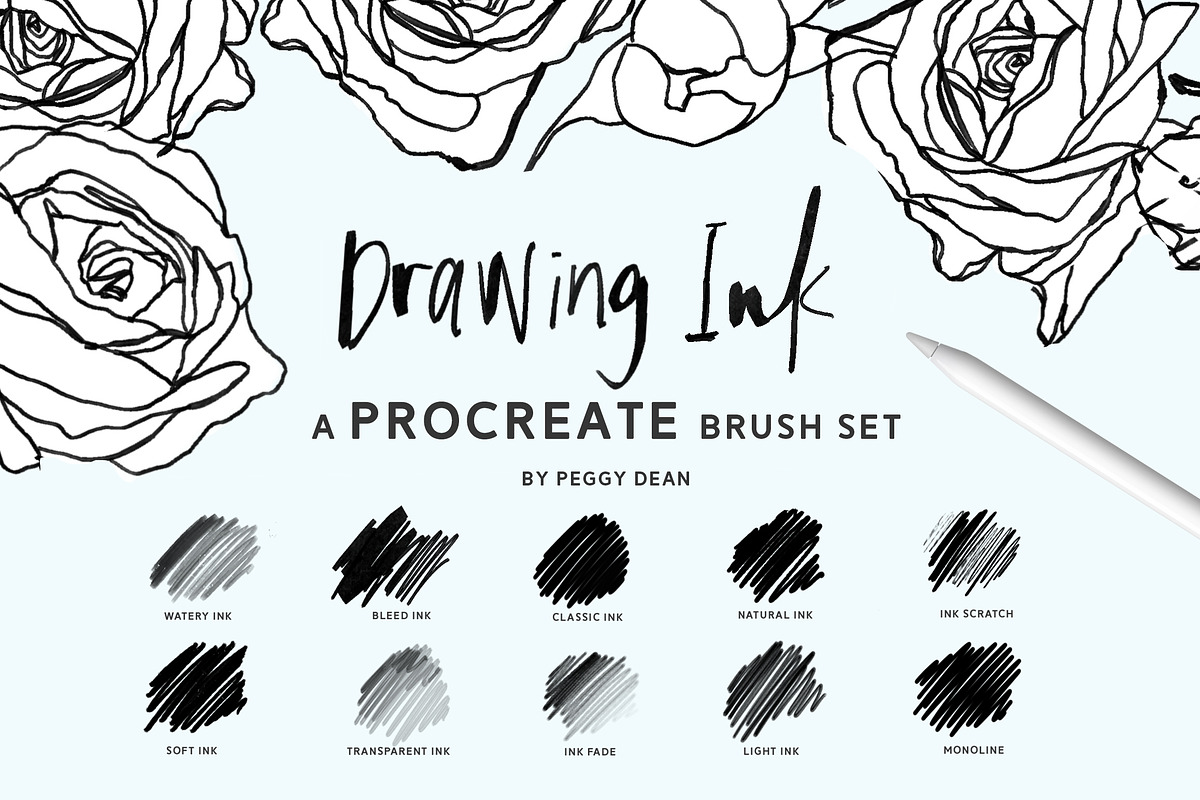 10 Drawing Ink Procreate Brushes in Add-Ons - product preview 8