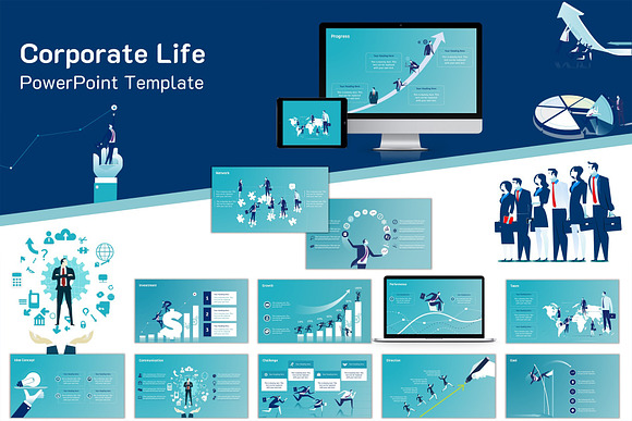 Corporate Life PowerPoint Template in PowerPoint Templates - product preview 7