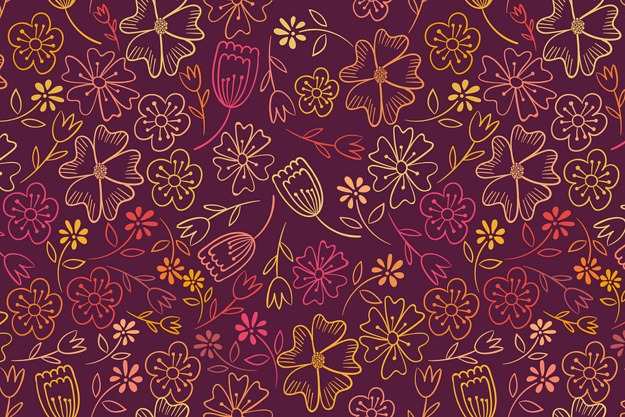 vector floral pattern-seamless