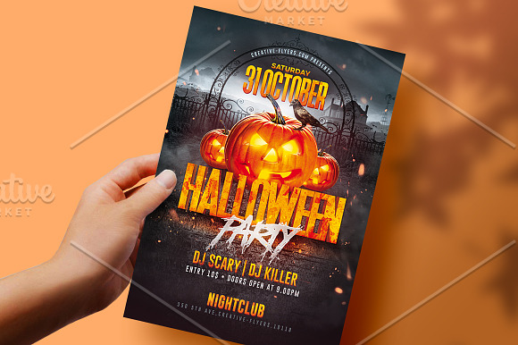 Halloween Party Flyer Psd in Flyer Templates - product preview 1