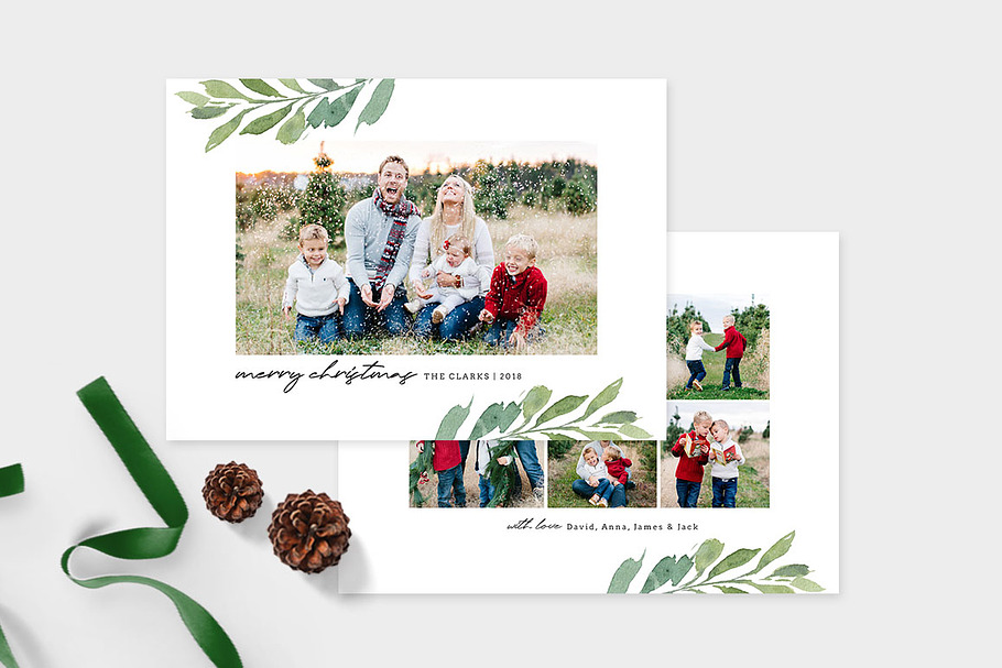 Christmas Photo Card Template -CD099 in Card Templates - product preview 8