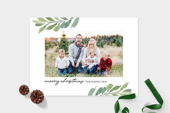 Christmas Photo Card Template -CD099 in Card Templates - product preview 1
