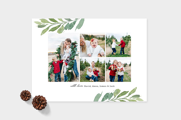Christmas Photo Card Template -CD099 in Card Templates - product preview 2