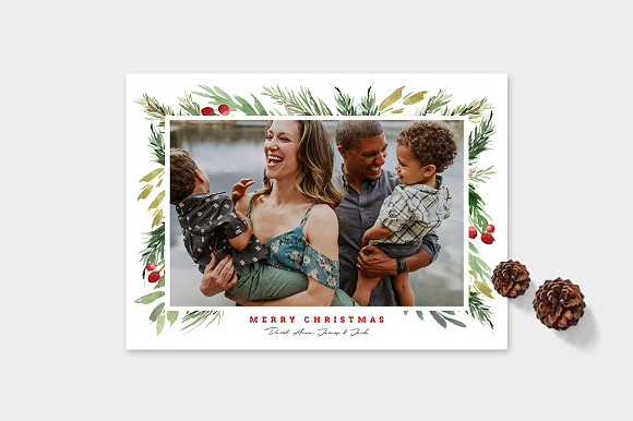 Christmas Photo Card Template -CD101 in Card Templates - product preview 1