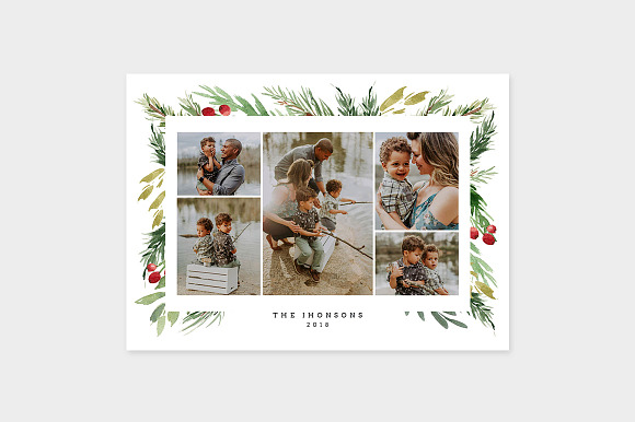Christmas Photo Card Template -CD101 in Card Templates - product preview 2
