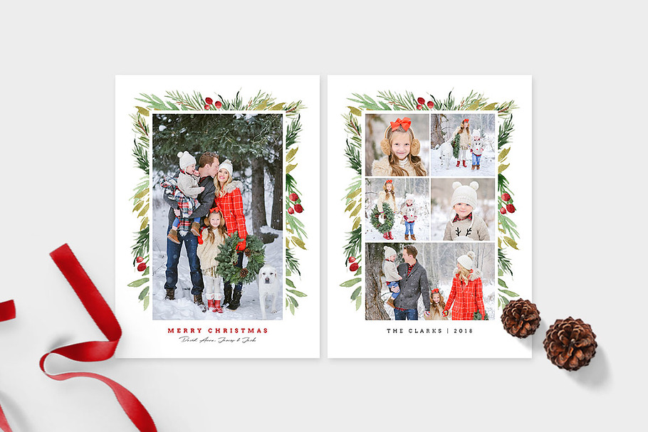 Christmas Photo Card Template -CD102