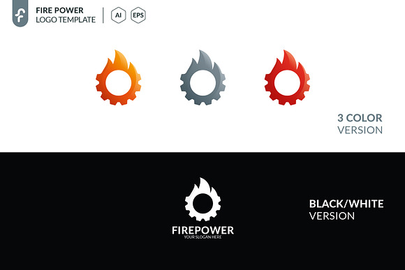 Fire Power Logo in Logo Templates - product preview 4