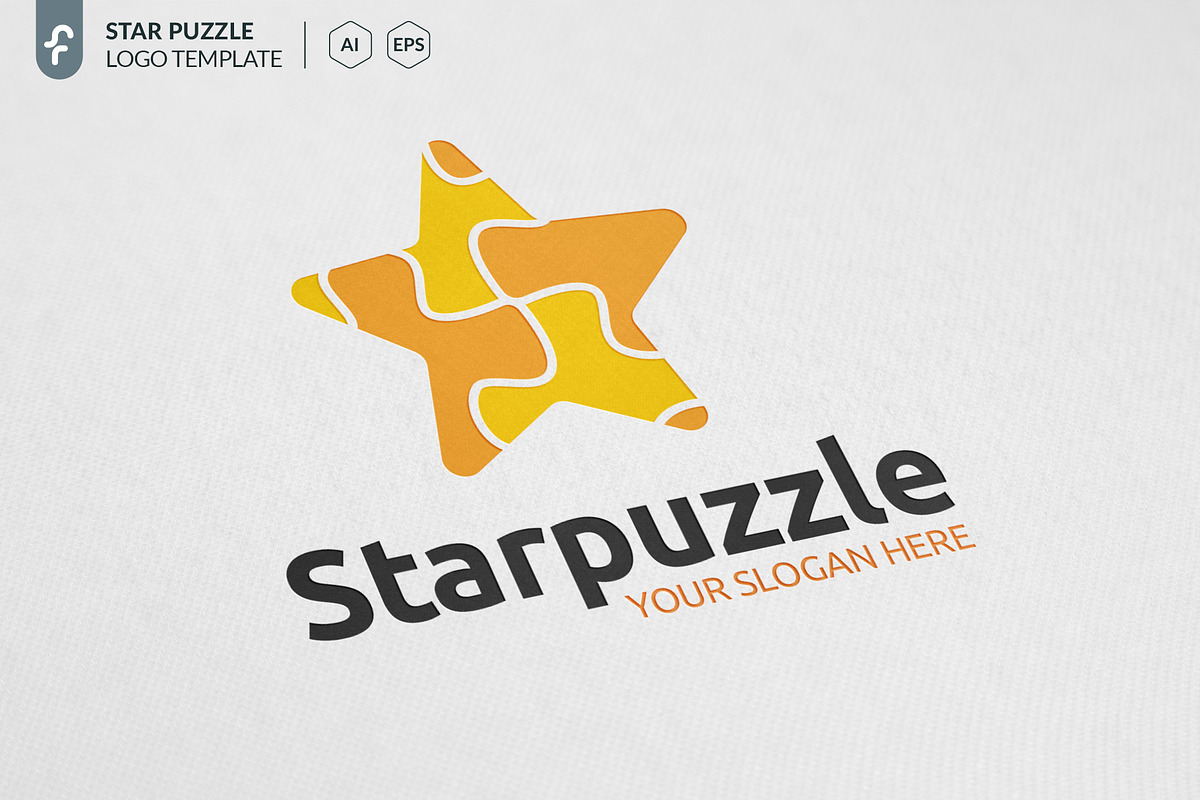 Star Puzzle Logo in Logo Templates - product preview 8