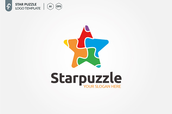 Star Puzzle Logo in Logo Templates - product preview 2