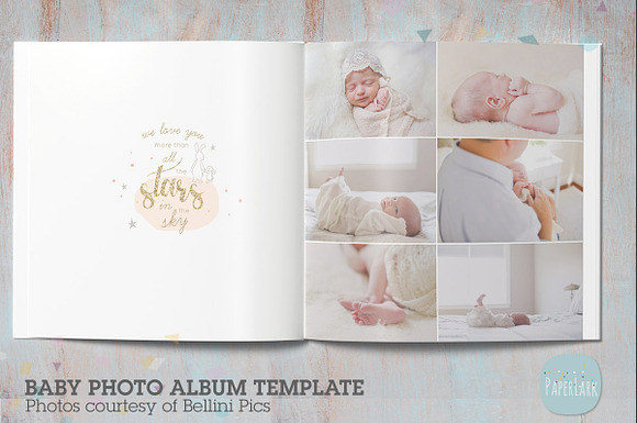 RN001 Newborn Album Template in Magazine Templates - product preview 3
