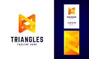 Triangles logo and business card