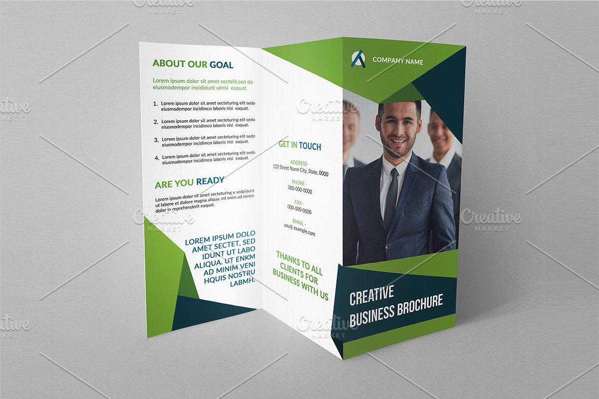 Trifold Business Brochure V824 in Brochure Templates - product preview 8