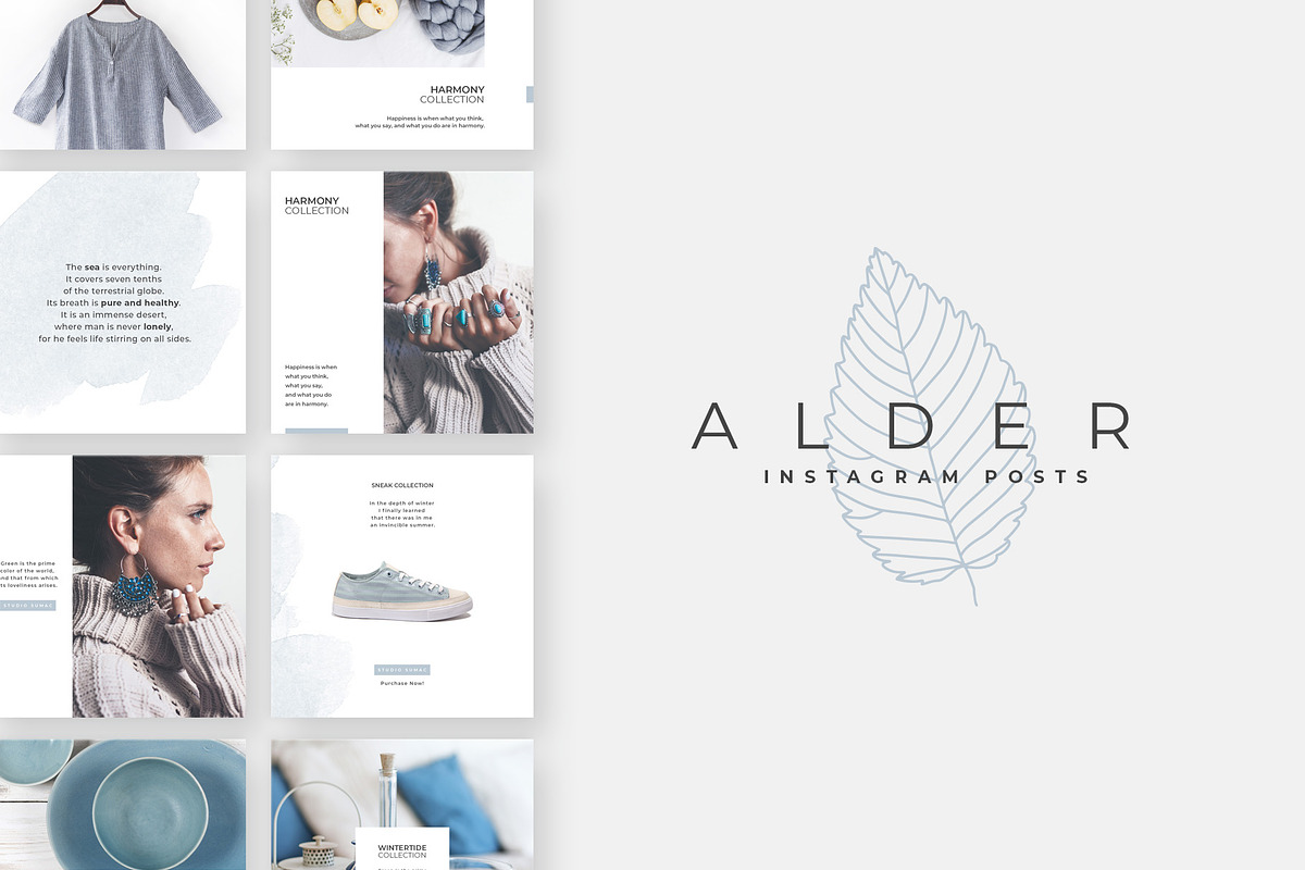 Alder Instagram Post Templates in Instagram Templates - product preview 8