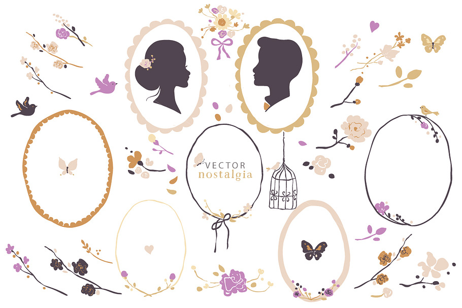 Vector Silhouette & Frames Clip Art in Illustrations - product preview 8