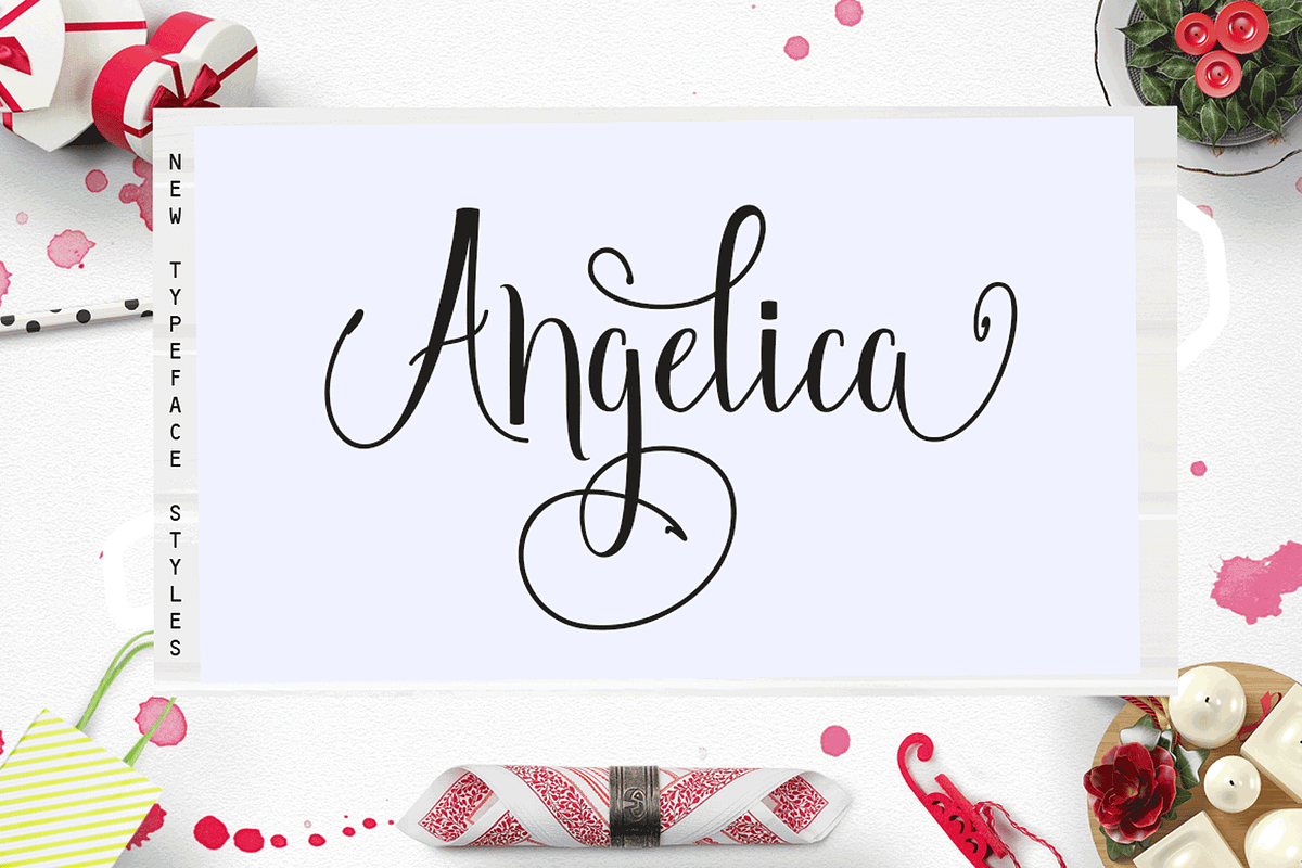 Angelica in Script Fonts - product preview 8