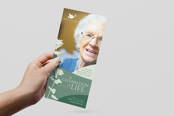 Funeral Service DL Card Template in Card Templates - product preview 1