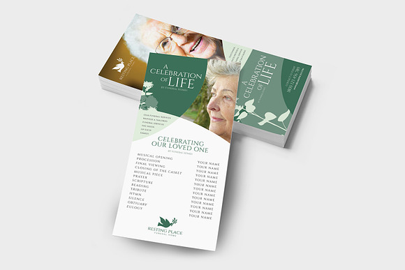 Funeral Service DL Card Template in Card Templates - product preview 2