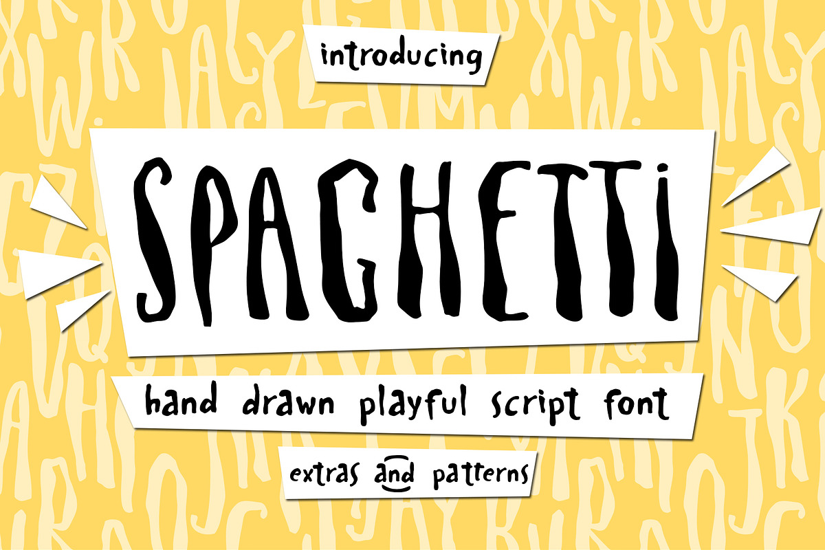 Spaghetti cute playful font & Extras in Cute Fonts - product preview 8