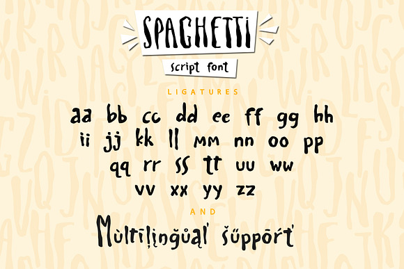 Spaghetti cute playful font & Extras in Cute Fonts - product preview 15