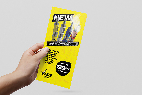 Vape Shop DL Card Template in Flyer Templates - product preview 1