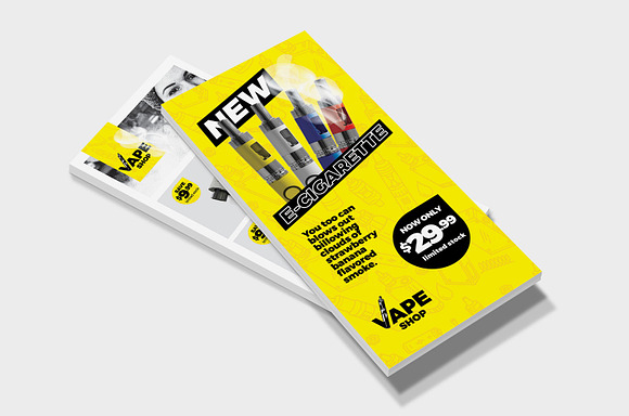 Vape Shop DL Card Template in Flyer Templates - product preview 3
