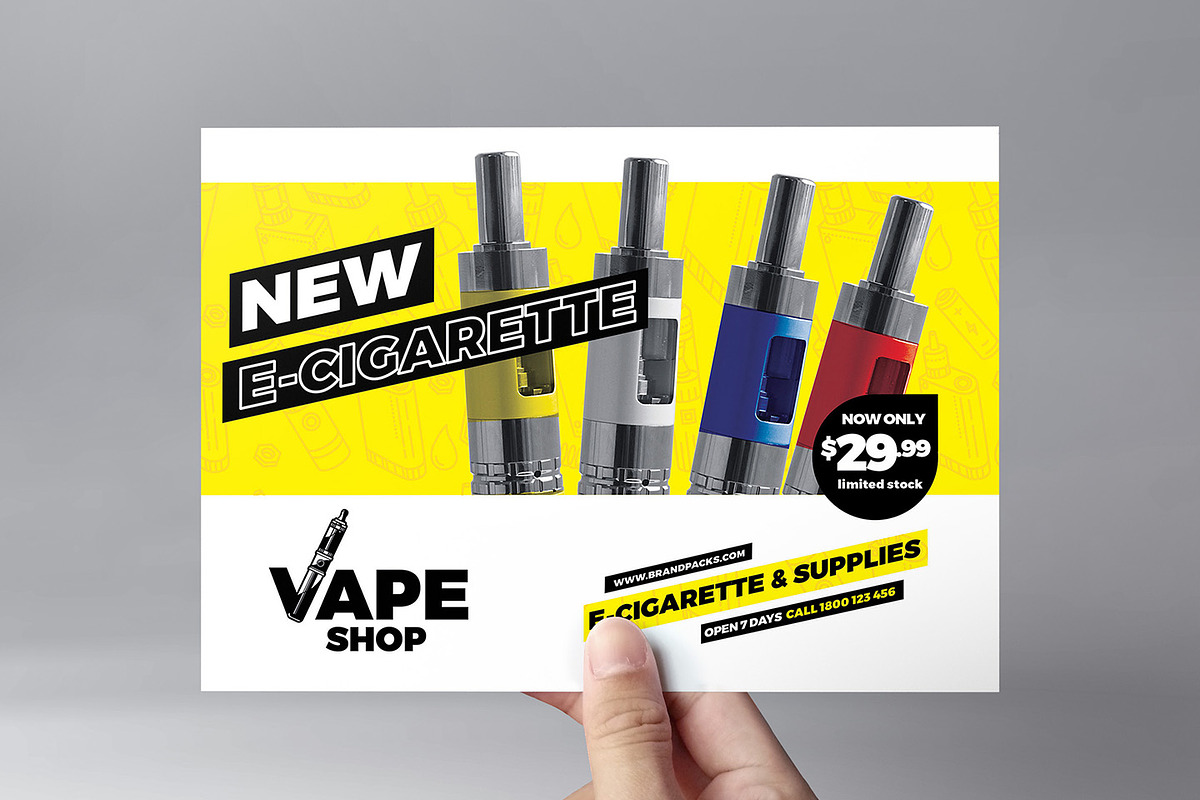 Vape Shop Flyer Template in Flyer Templates - product preview 8