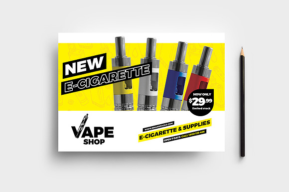 Vape Shop Flyer Template in Flyer Templates - product preview 2
