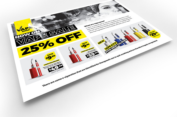 Vape Shop Flyer Template in Flyer Templates - product preview 3