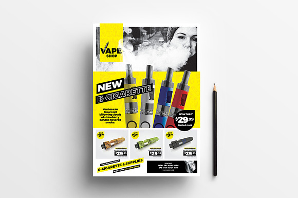Vape Shop Poster / Flyer in Flyer Templates - product preview 1