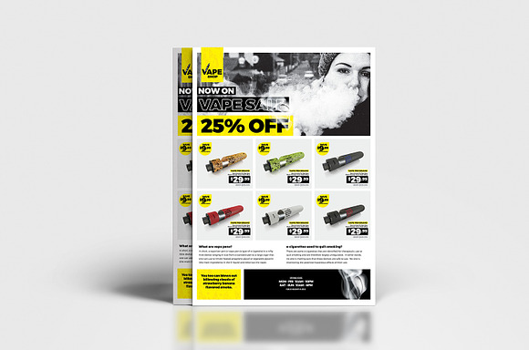Vape Shop Poster / Flyer in Flyer Templates - product preview 2