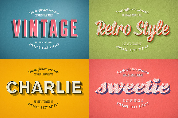 Photoshop Retro Text Effects in Logo Templates - product preview 1
