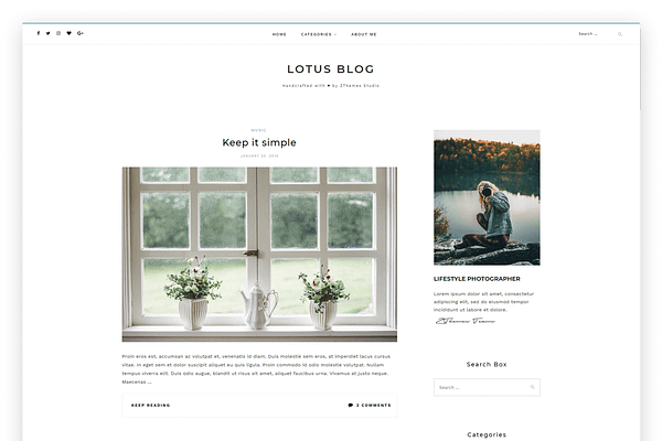 LotusLite - A Clean & Elegant blog