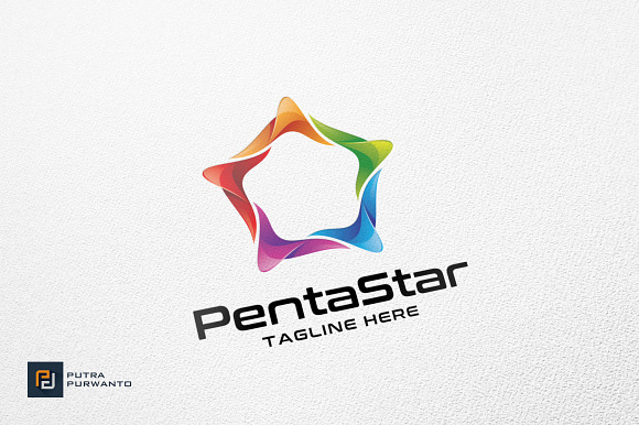 Penta Star - Logo Template in Logo Templates - product preview 2