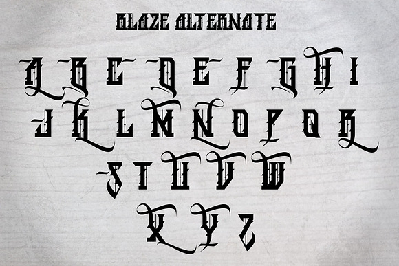 BLAZE  in Tattoo Fonts - product preview 2