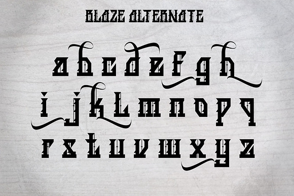BLAZE  in Tattoo Fonts - product preview 3