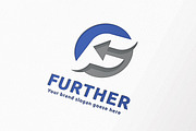 Further Arrow Letter F Logo
