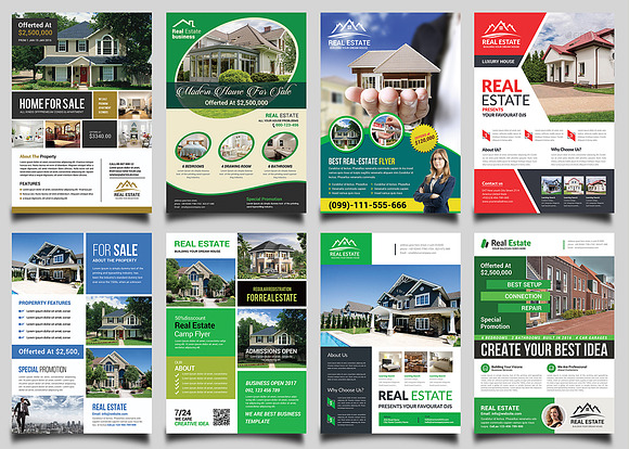 Real Estate Flyers Bundle Templates in Flyer Templates - product preview 1