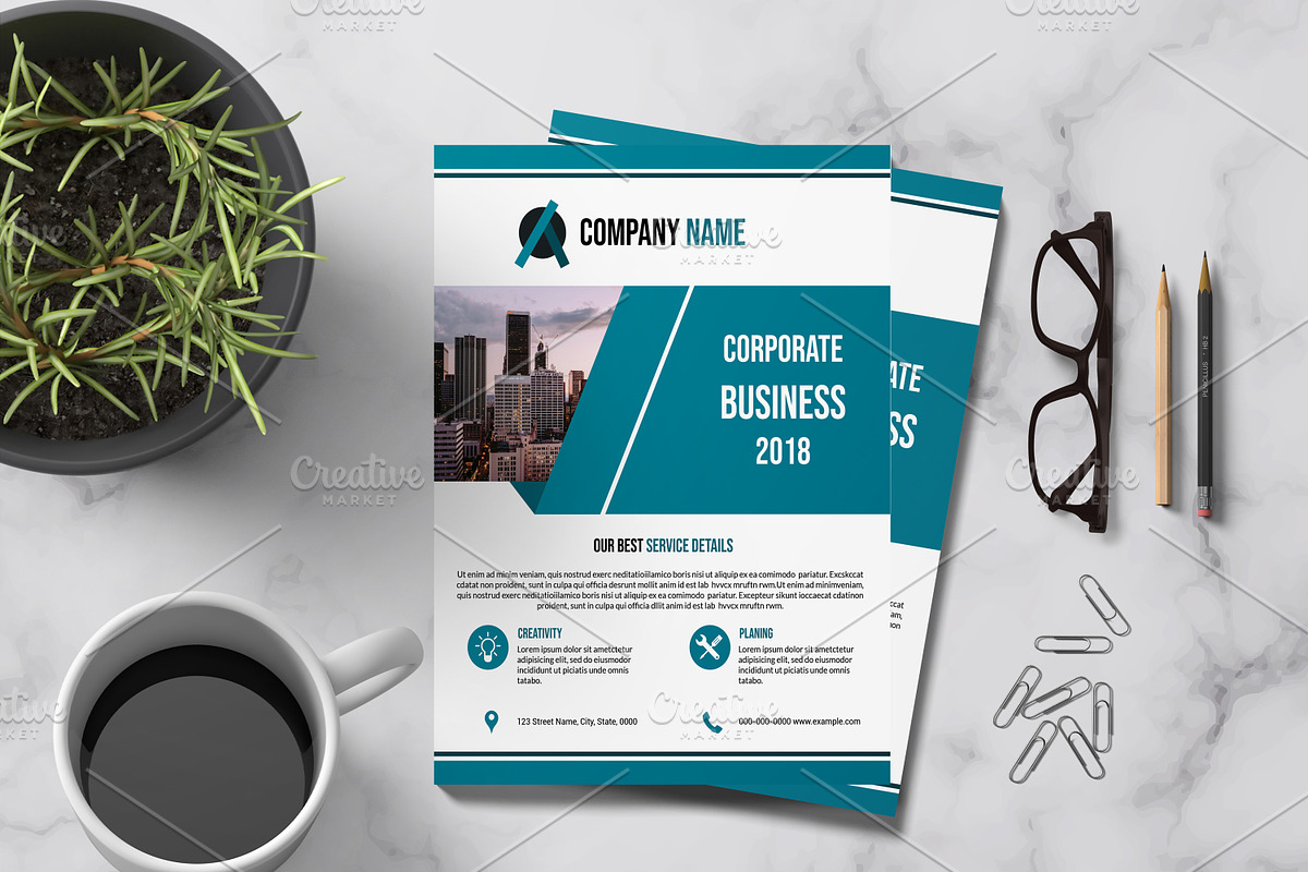 Clean Business Flyer  - V873 in Flyer Templates - product preview 8