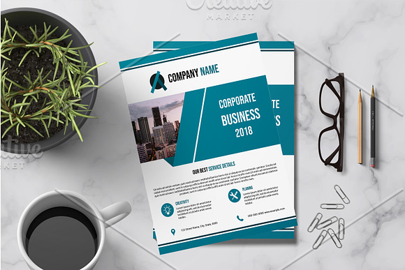 Clean Business Flyer  - V873 in Flyer Templates - product preview 1