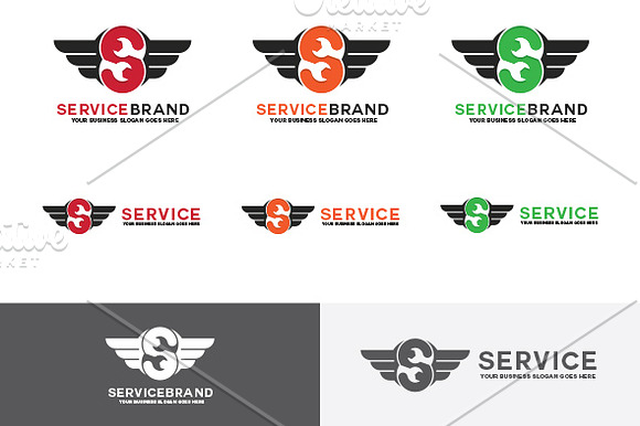 Wing Service Letter S Logo in Logo Templates - product preview 3