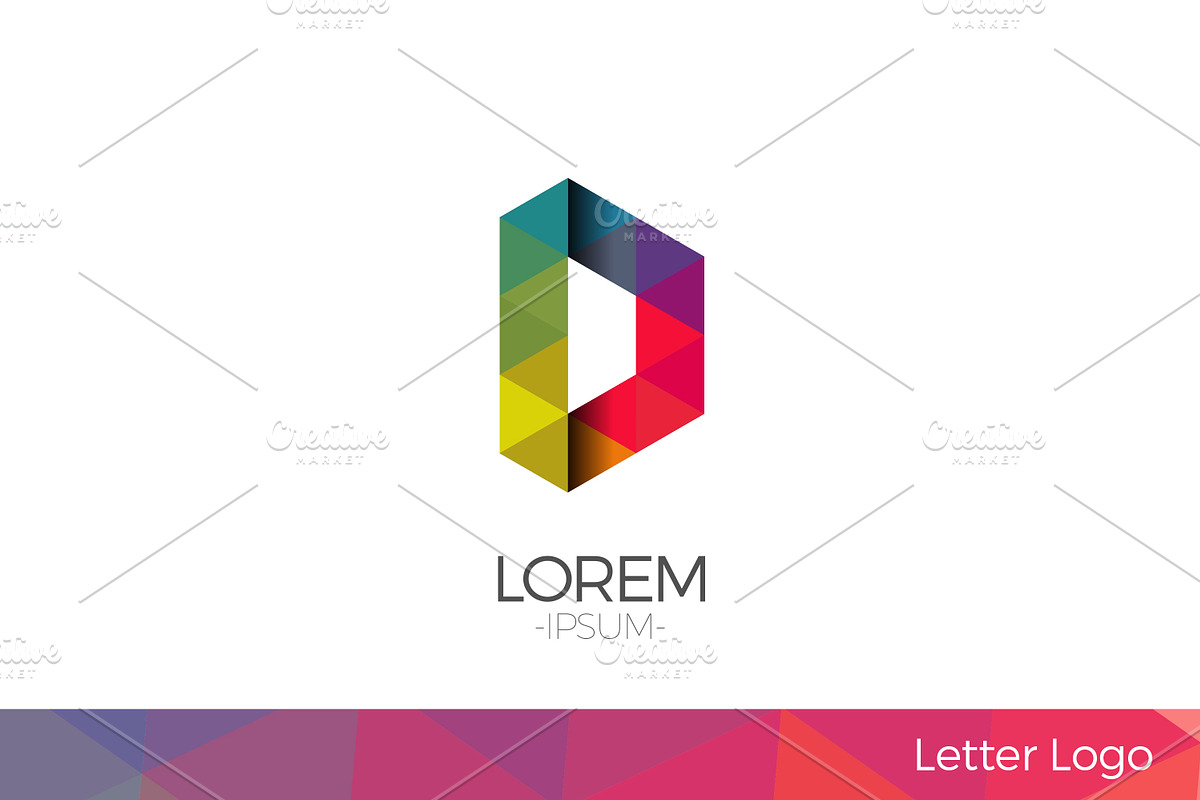 Letter D Vector Origami Logo icon. in Logo Templates - product preview 8