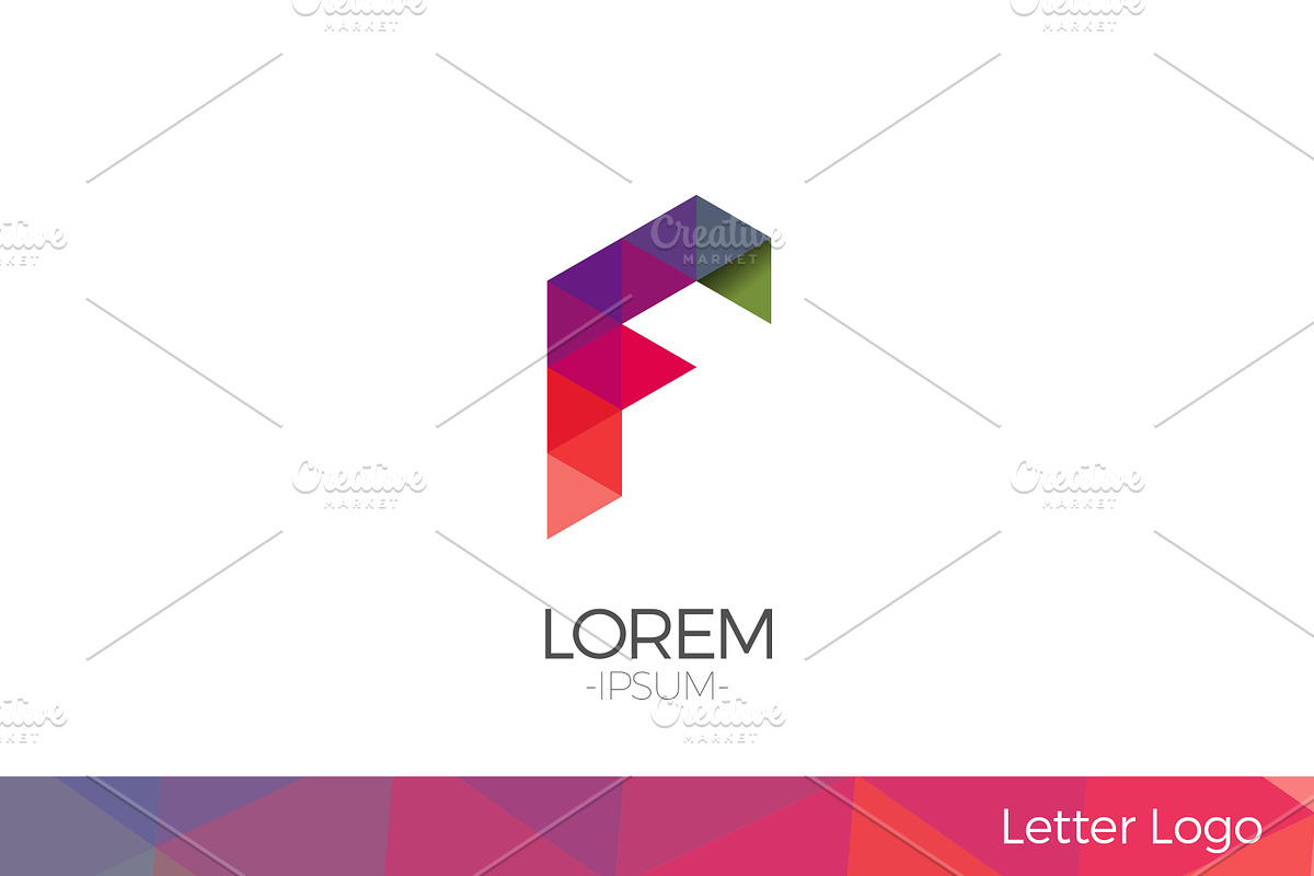 Letter F Vector Origami Logo icon. in Logo Templates - product preview 8
