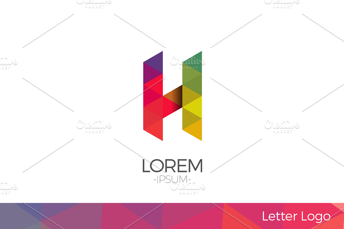 Letter H Vector Origami Logo icon. in Logo Templates - product preview 8