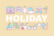 Holiday word concepts banner