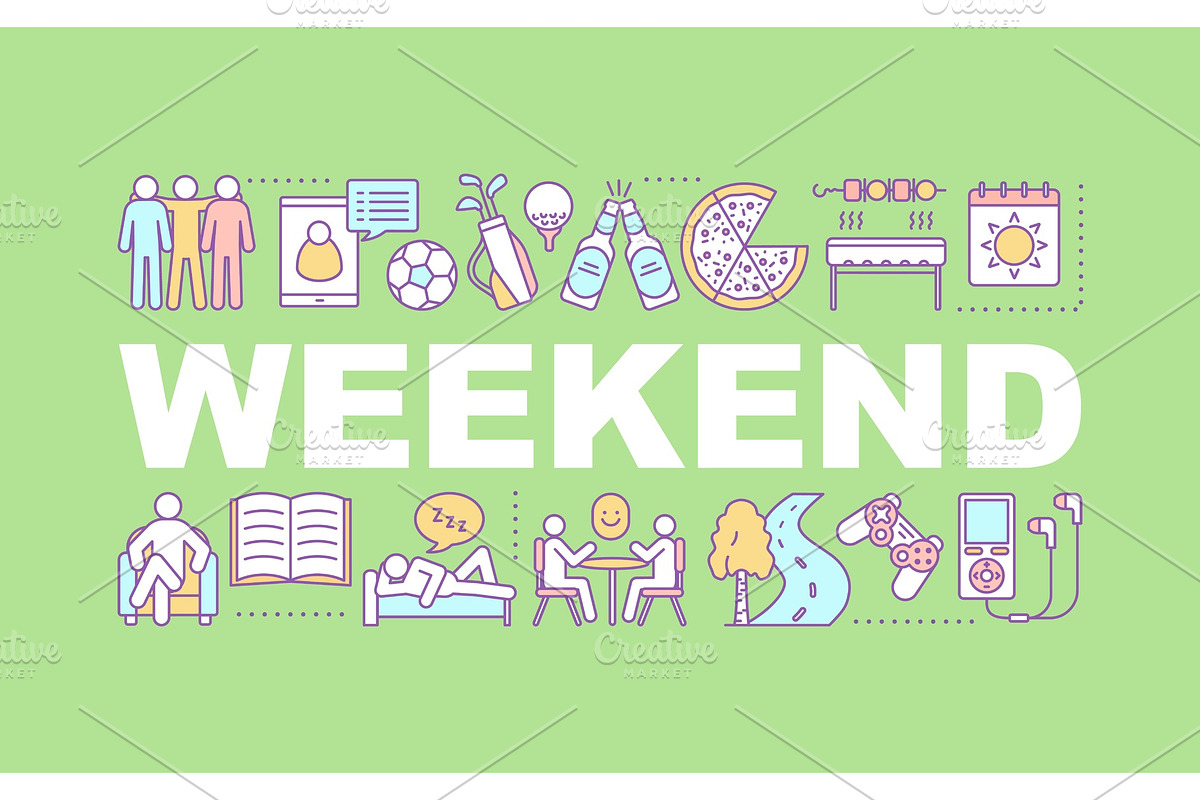 Weekend word concepts banner in Product Mockups - product preview 8