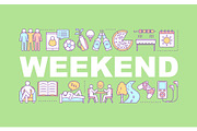 Weekend word concepts banner