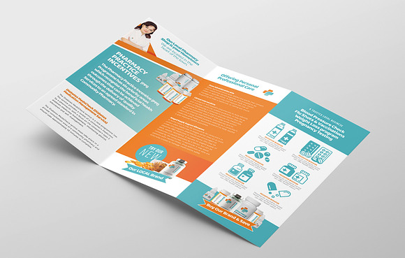 Pharmacy Tri-Fold Brochure Template in Brochure Templates - product preview 1