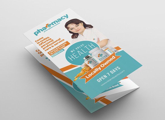 Pharmacy Tri-Fold Brochure Template in Brochure Templates - product preview 2