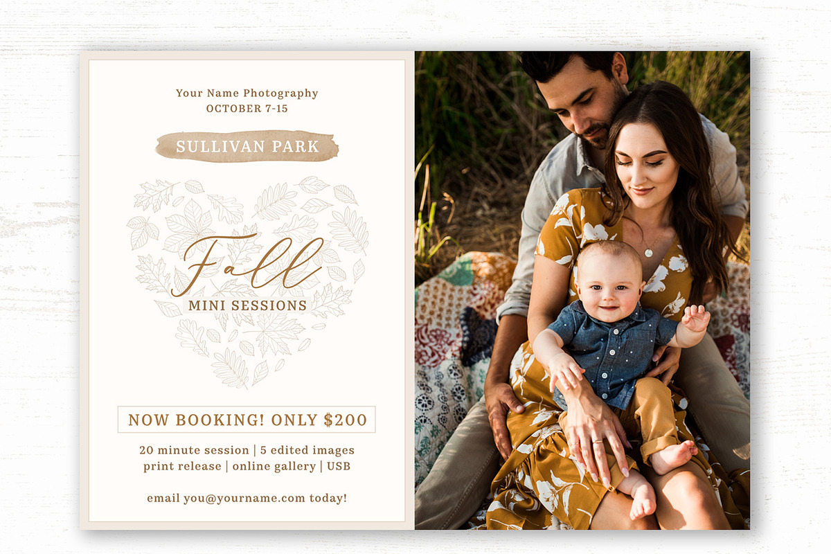 Fall Mini Session Template in Flyer Templates - product preview 8