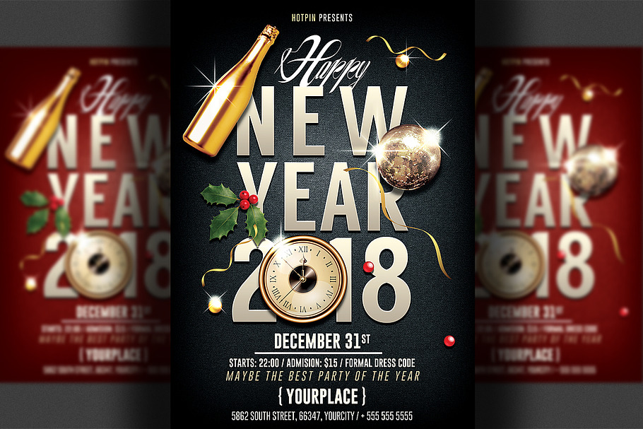New Year Party Flyer Bundle